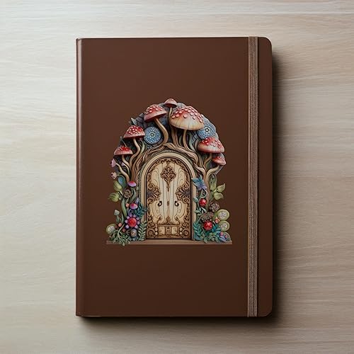 Miniatura 3 de Puerta de hadas del bosque de hongos - Adhesivo de pared para puerta de hadas