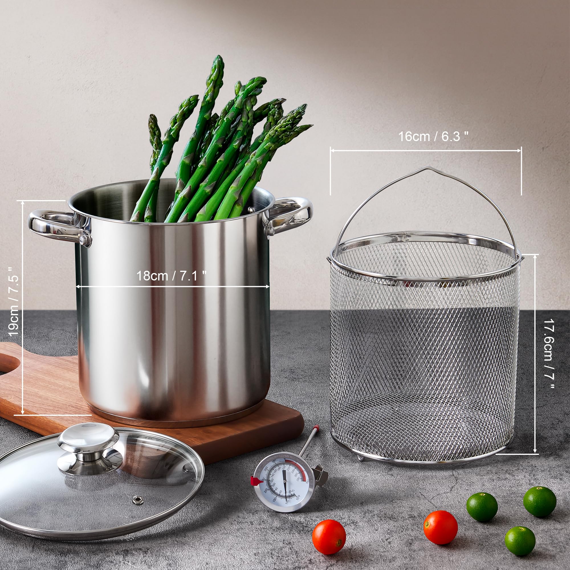 Amazon.com: Cook N Home Basics 5-Quart Deep Fryer Pot with Basket