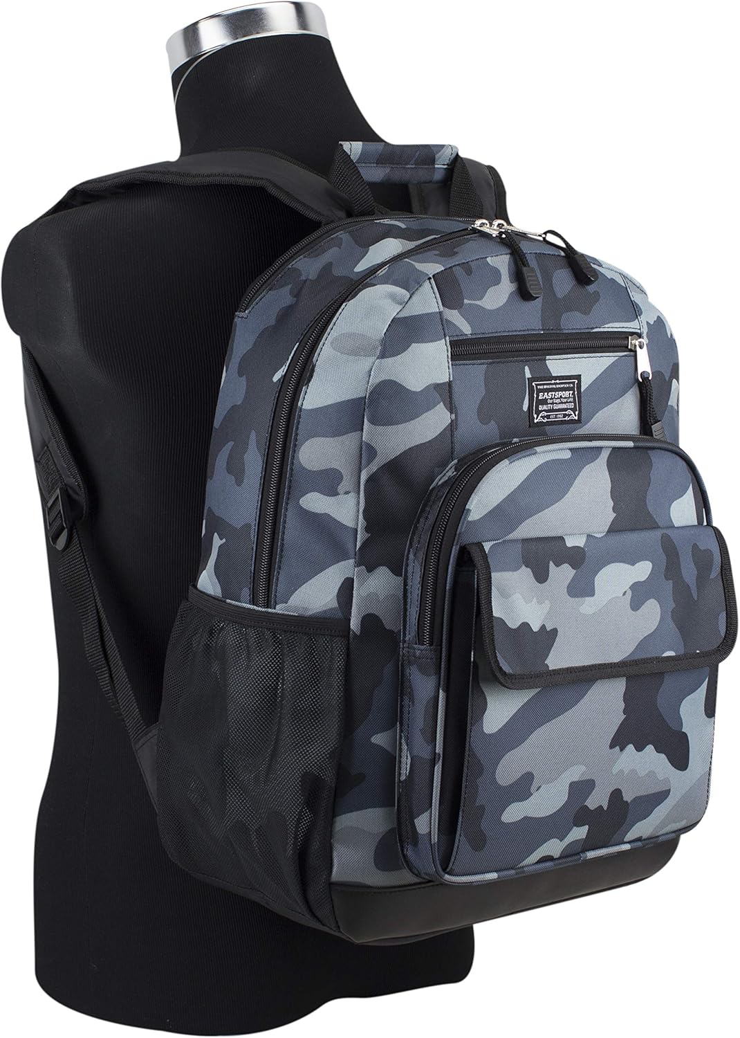silver camo backpack
