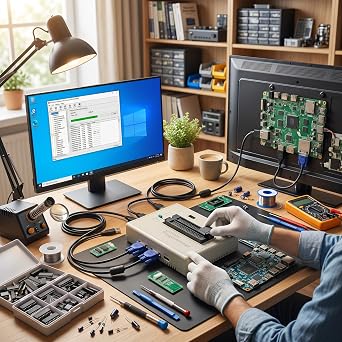 Universal Chip Programmer Kit, Powerful Pin Driver 48 Pin IC Programmer Automatic Identification USB 2 0 RT809 Unlimited Capacity for LCD