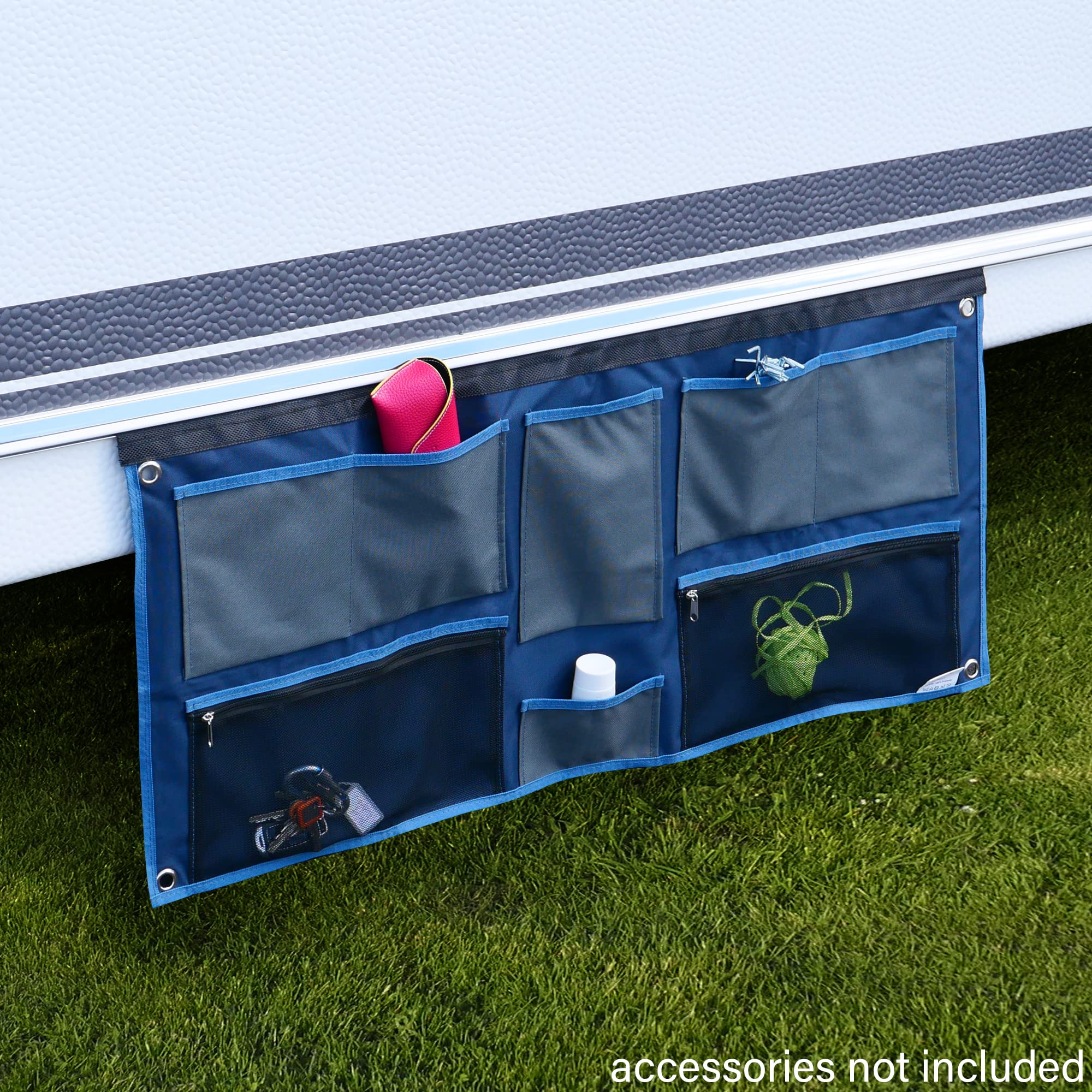 your GEAR Caravan Organizer  Hngeregal/Hakenleiste fr Wohnwagen 45-140  cm | Varianten Pocket, Shoe, Tablet, Wide, Mesh, Hook | Camping Aufbewahrung  4-12 Fcher (Wide | 45 x 100 cm | 6 Fcher) : Amazon.de: Kche, Haushalt &  Wohnen