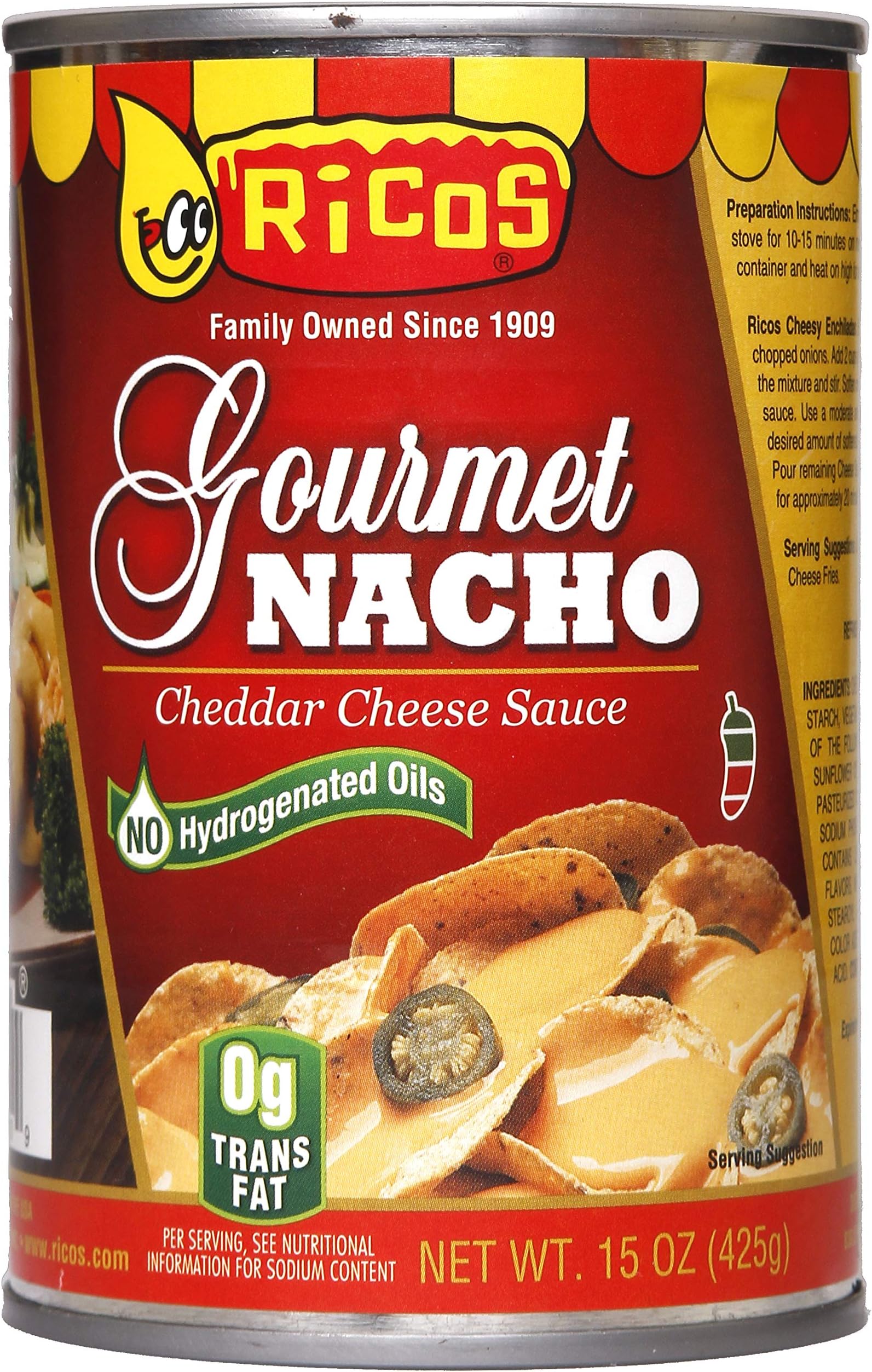 Ricos World Famous Gourmet Nacho Cheese Sauce (15oz can)