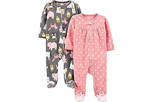 2-Way Zipper Baby Pajamas - Footed Sleep and Play (2-Pack)