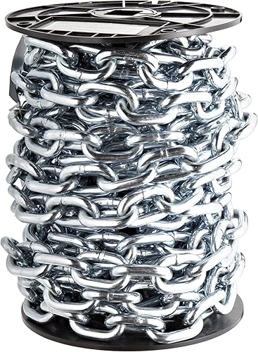 Miniatura 2 de Campbell 0722327System 3Grade 30Cadena De Prueba Bobina en carrete de acero, chapado en zinc bajo en carbono, 38" el comercio, 0.37" longitud de