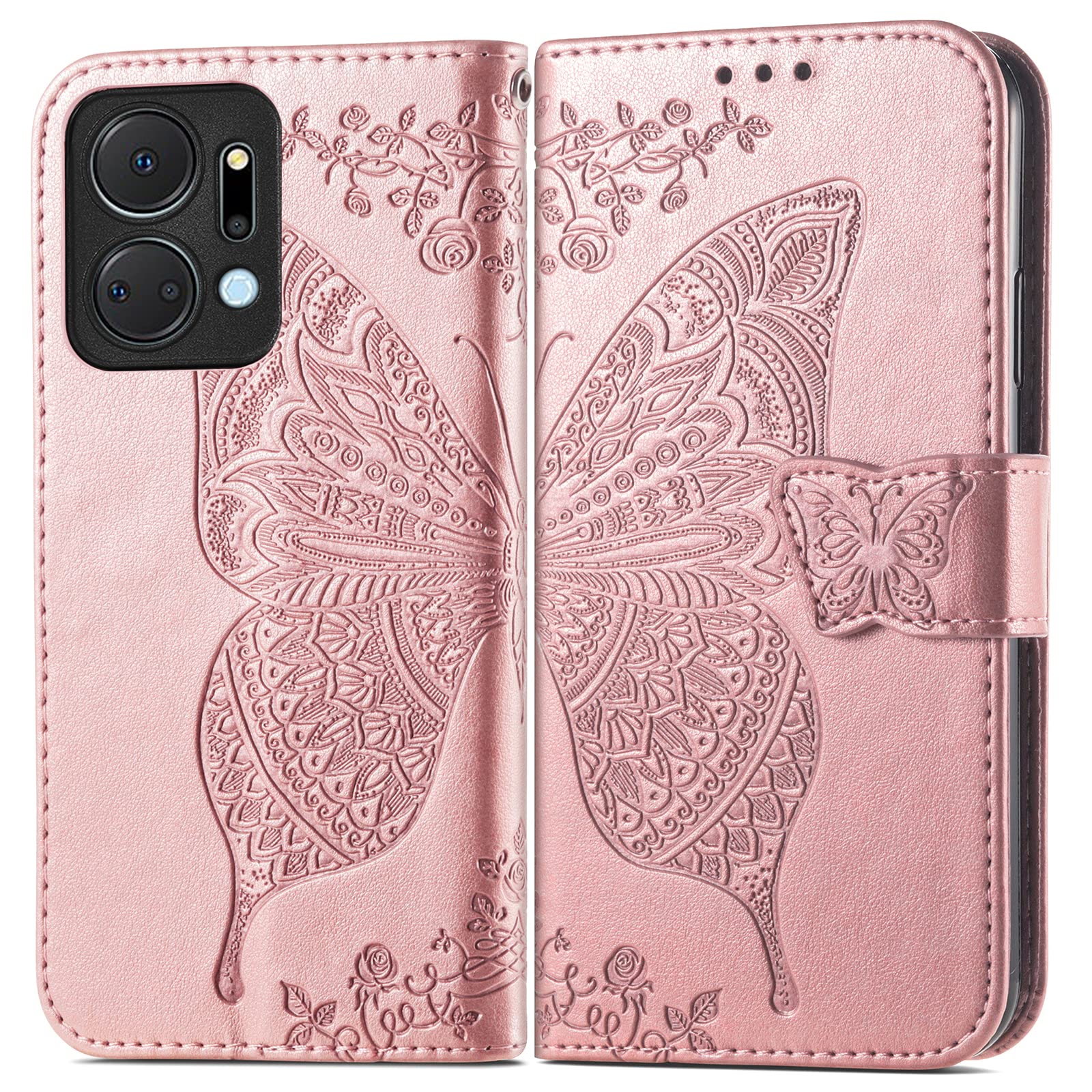Cover Flip In Pelle Silicone Per Honor X7a – Custodia Portafoglio Con Chiusura Magnetica E Motivo Animale
