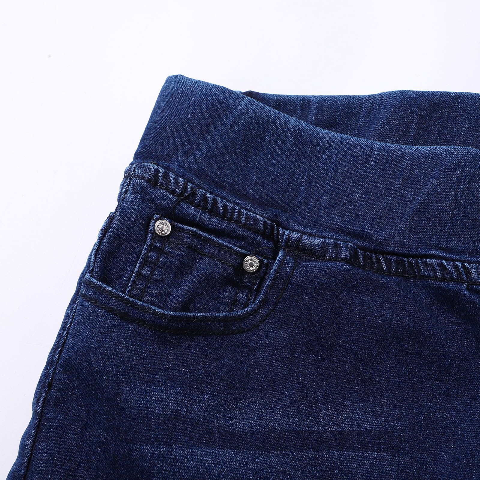 Generisch Pantaloni da jogging da donna, jeans che assomiglia a jeans, a vita alta, elasticizzati, da rivestire, larghi jeans con abbigliamento da donna