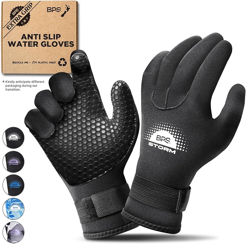 BPS Guantes de Neopreno 3 mm 5 mm Cinco Dedos - para Traje de Neopreno Guantes de Buceo Snorkel Kayak Surf Navegación Pesca Canoa Invierno Cualquier Deporte acuático Hombres Mujeres