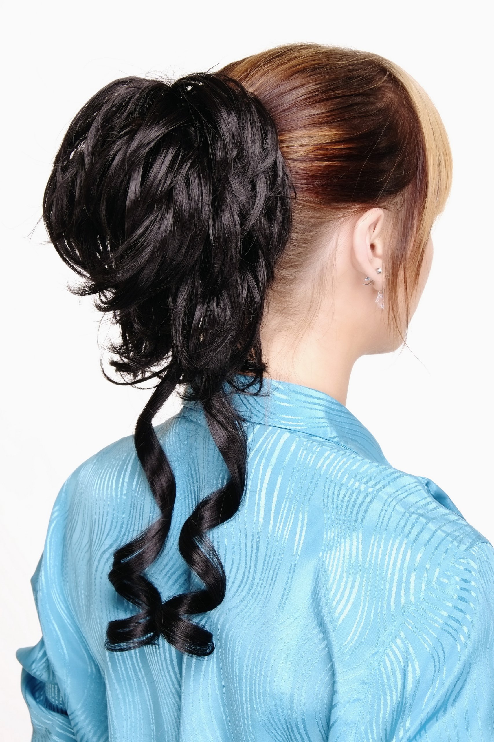 WIG ME UP YZF-3072HT-3 Hair Piece baroque voluminous wild curled like scrunchy with micro comb dark brown - Image 2