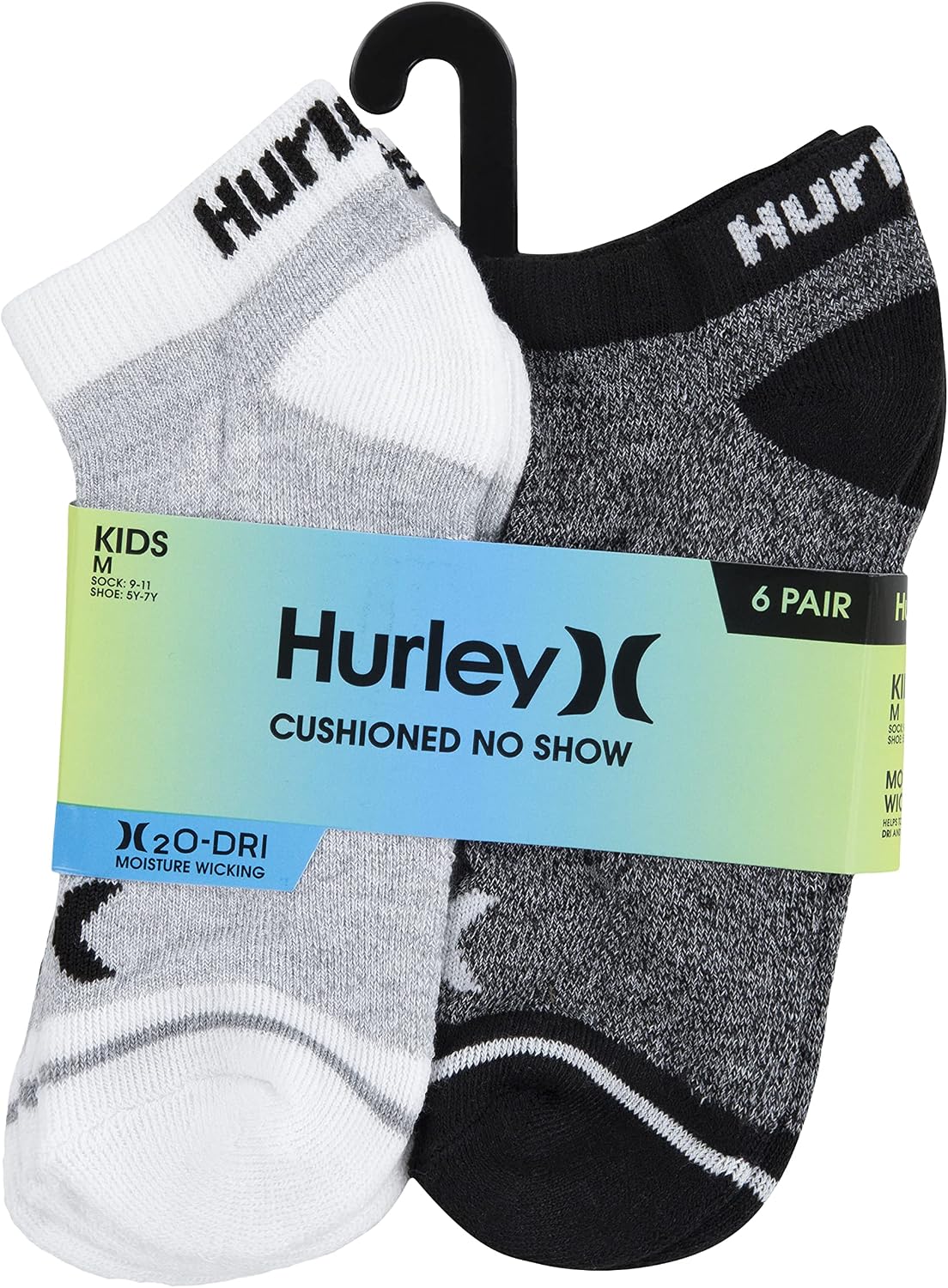 Hurley Unisex Child 6-pack Active Everyday Knit Socks