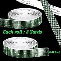 Vista 5 de Tiras autoadhesivas de diamantes de imitación de cristal para manualidades con diamantes de imitación de 0.079 pulgadas para manualidades, bodas