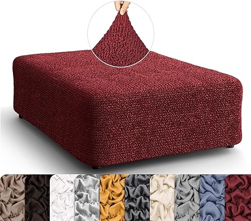 Miniatura 32 de PAULATO BY GA.I.CO. Funda para Otomana Pequeña Funda para Taburete Funda para Puf - Funda de Tela de Poliéster Suave - Protector de Muebles Elástico