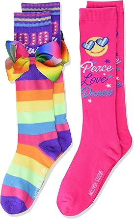 Amazon: JoJo Siwa Girls 2 Pack Knee High Socks : Clothing, Shoes