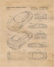 MC20 Automobile Patent Prints, 1 (11x14) Unframed Photos, Wall Art Decor Gift for Home Maserati Office Italian Gears Garage Shop Engineer School College Student Teacher Coach F1 Car Racing Team Fans