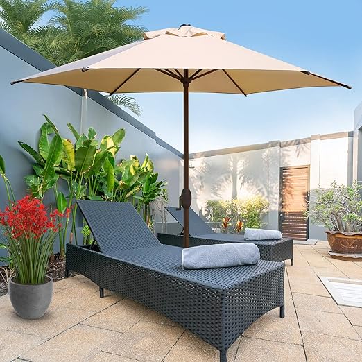 Abba Patio 9ft Patio Umbrella Outdoor Umbrella Market Table Umbrella with Push