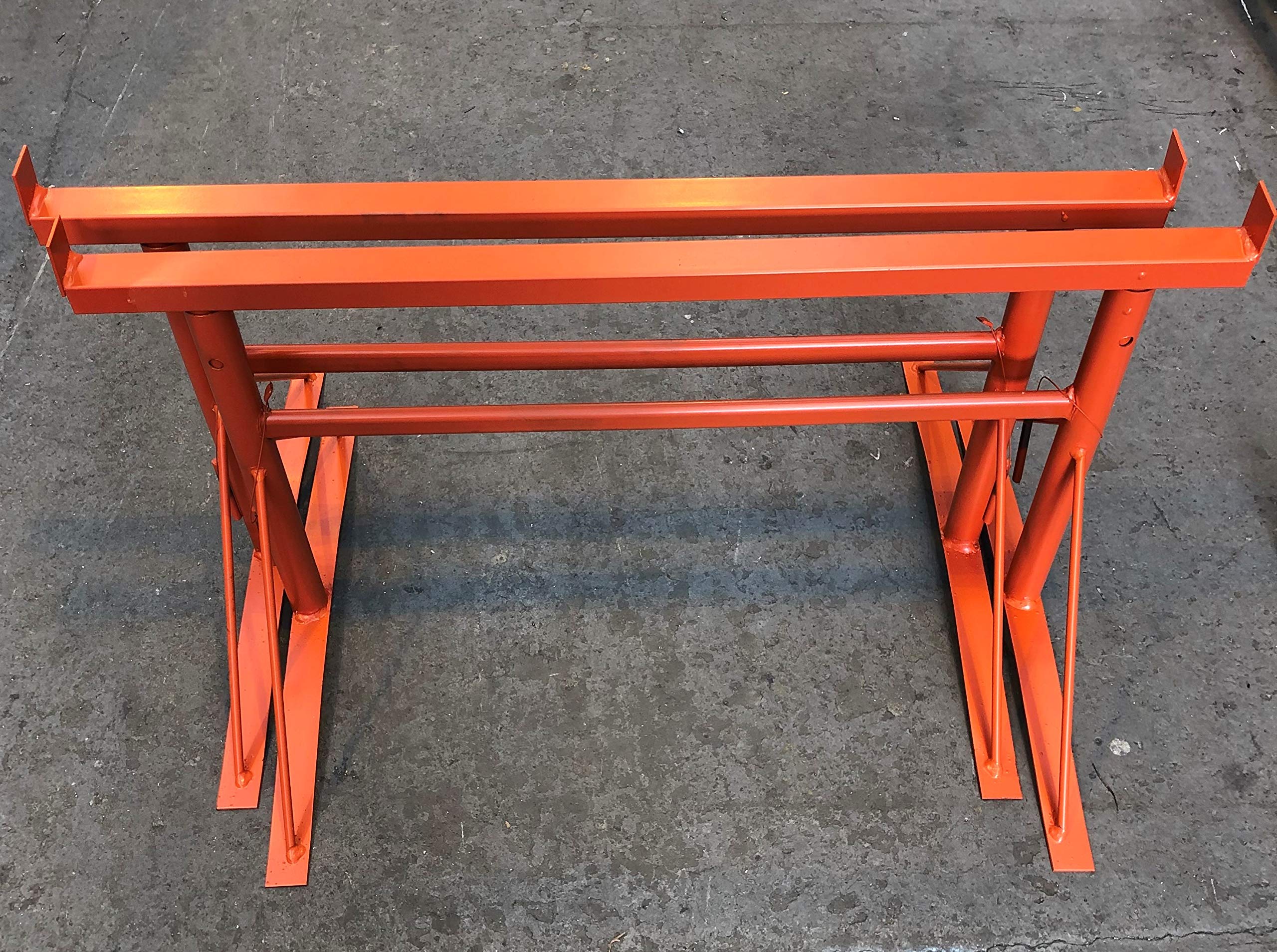 Sponsored Ad – 2 x BUILDERS TRESTLES SIZE NO.1, ADJUST FROM 500mm - 780mm (Trestle Band Stands) SWL 400kg Made In The UK - Powder Coated Orange For Hard-Wearing Finish. Ideal For Builders