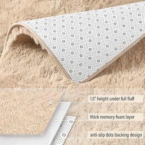 Vista 245 de BENRON Alfombras suaves para dormitorio, 2 x 6, lavables para pasillo, entrada, cocina, dormitorio, alfombra mullida para decoración de habitación