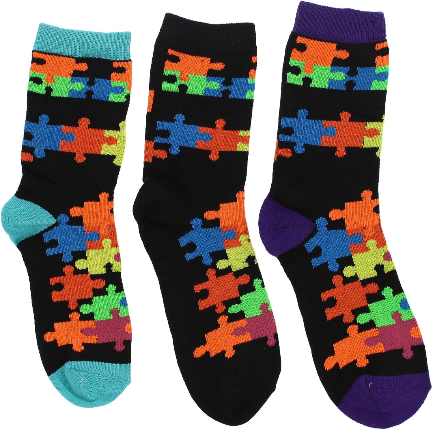 Men's & Women's Crazy Puzzle Sock Bundle - 4 Pair