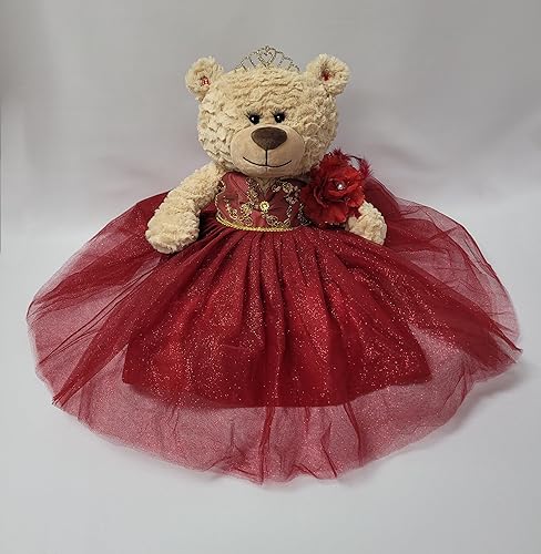 KINNEX COLLECTIONS SINCE 1997 B16632-7G - Última muñeca de quinceañera de 20 pulgadas con vestido (pieza central)  B16632-7G (borgoña, borde dorado)