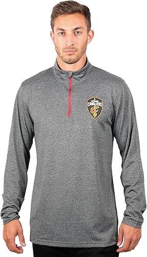 Miniatura 16 de Ultra Game Mens NBA Official Quarter Zip Long Sleeve Pullover T-Shirt Color del equipo,Gris Caliente Carbón,Negro,https://www.amazon.com/dp/undefined