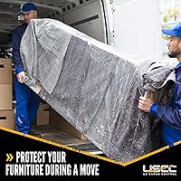 Vista 7 de US Cargo Control Mantas para mudanzas, 80 pulgadas de largo por 72 pulgadas de ancho, hechas con algodón reciclado, mantas de un solo uso