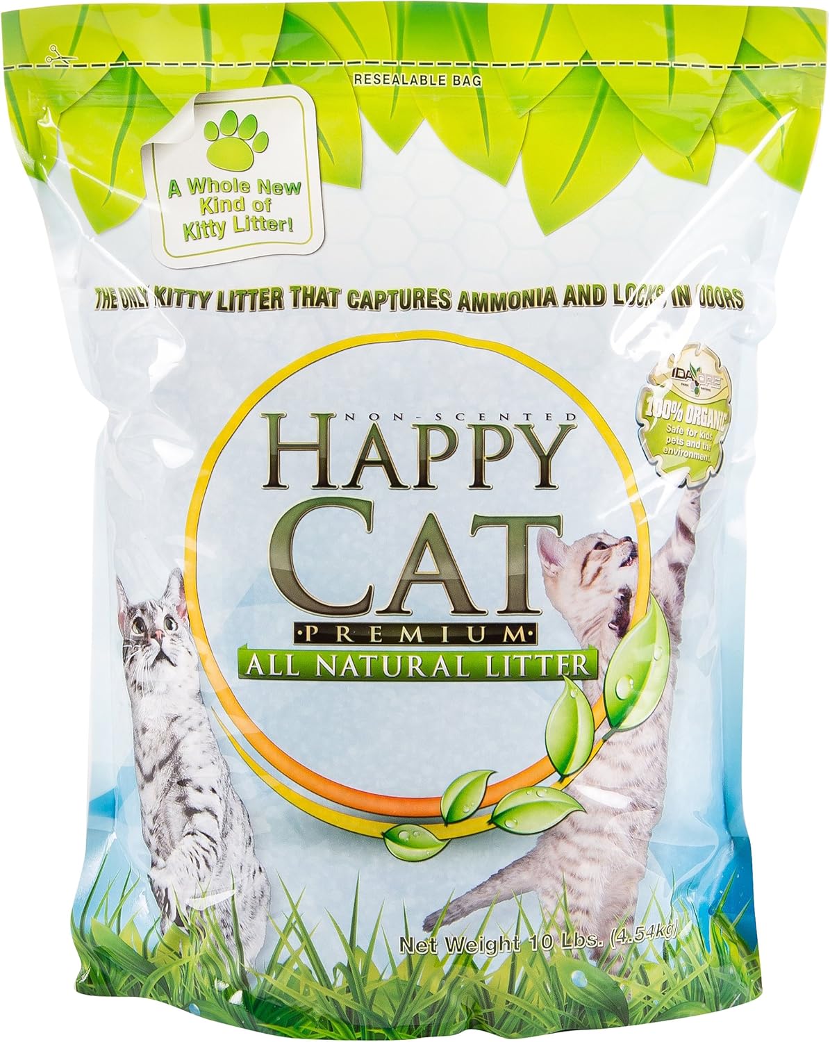 Pure Nature Pets 10lb Pouch, Happy Cat Kitty Litter