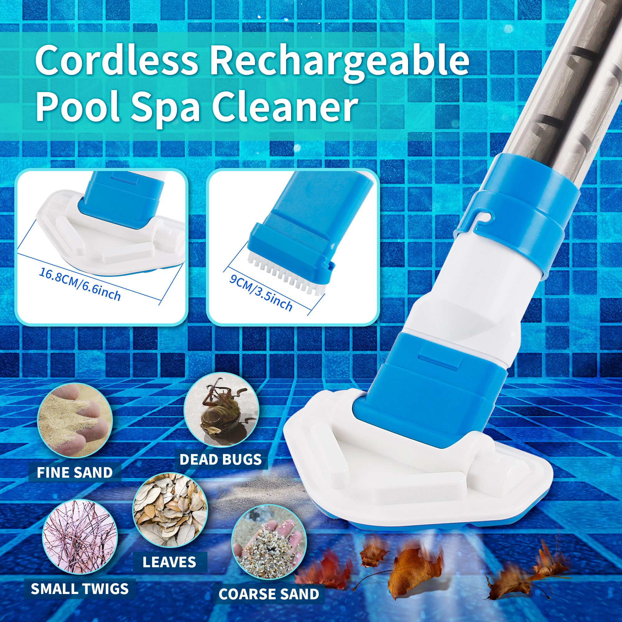 POOL BLASTER Volt FX-8Li - Cordless, Rechargeable Robotic Pool Vacuum - Silver Plastic - Pool & Spa