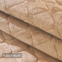 Vista 7 de Fundas para Reposabrazos de Sofá, Fundas de Terciopelo Suaves para Sofá, Fundas Antideslizantes para Sillón y Sofá, Fundas para Reposabrazos, Caqui