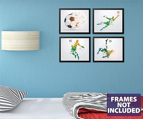Miniatura 3 de Soccer Wall Art - 4 pack - Soccer Player Wall Decals - Fútbol - 0543