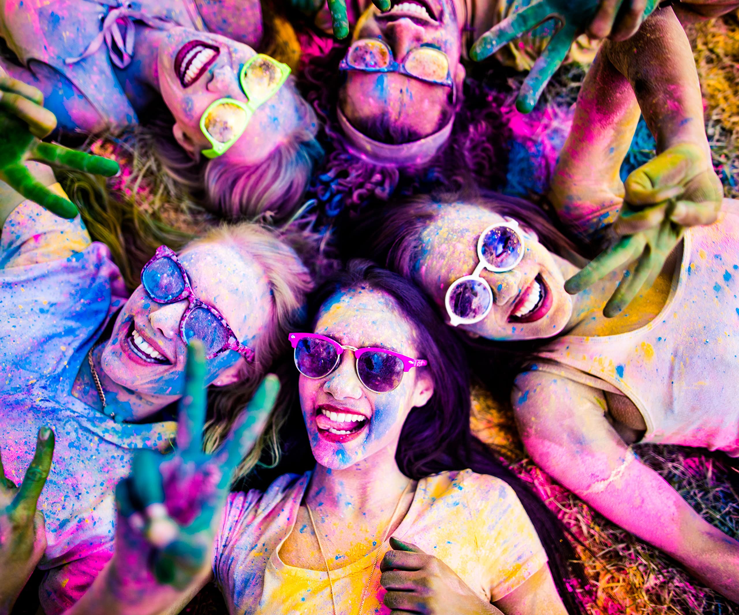 Poudre Holi - Sac 1 kg - 9 Couleurs Différentes - Peignez en Couleur vos Fêtes Holi et Holi Run