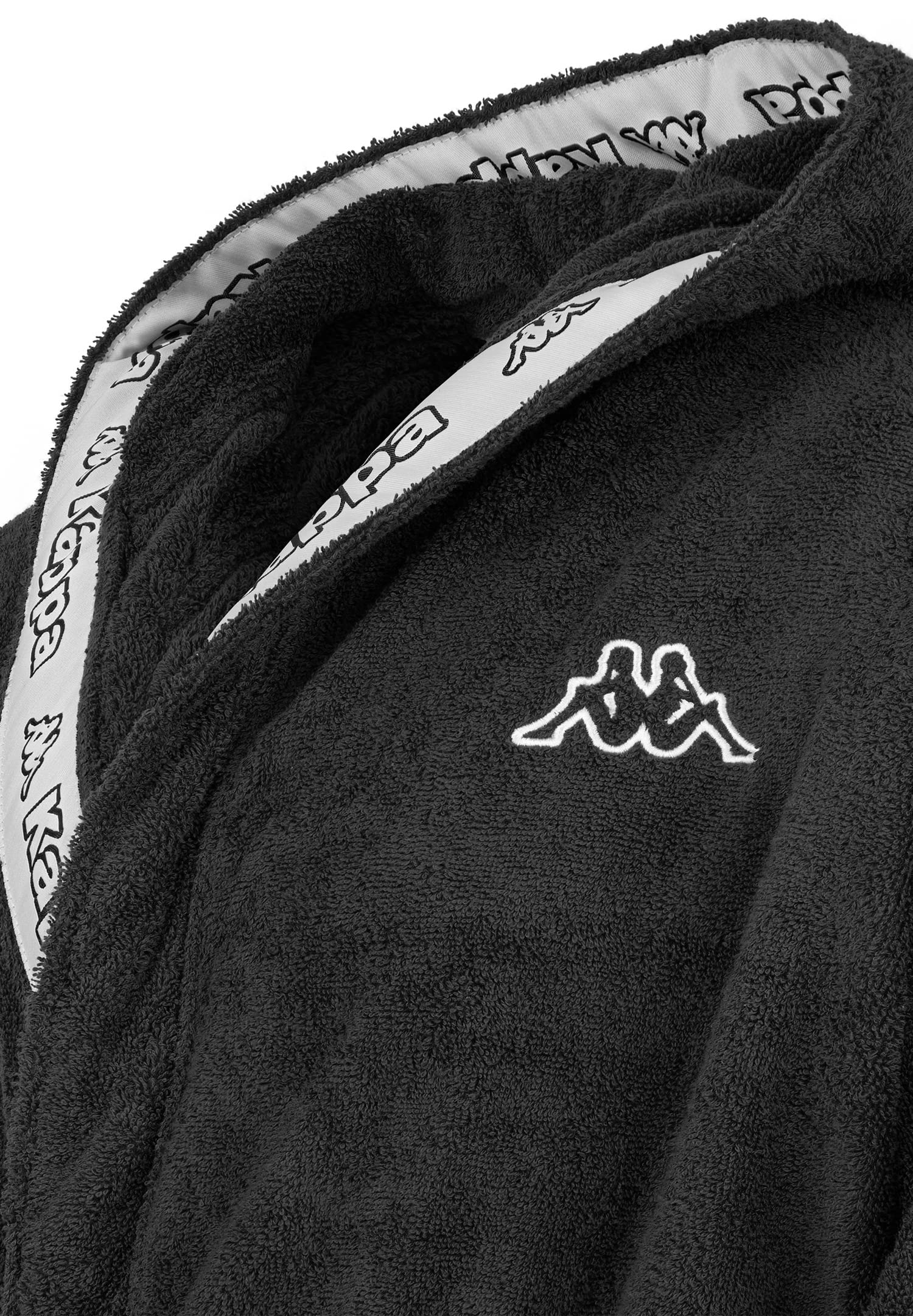 Kappa Unisex Bademantel mit Kapuze 100% Baumwolle Gr. S-4XL