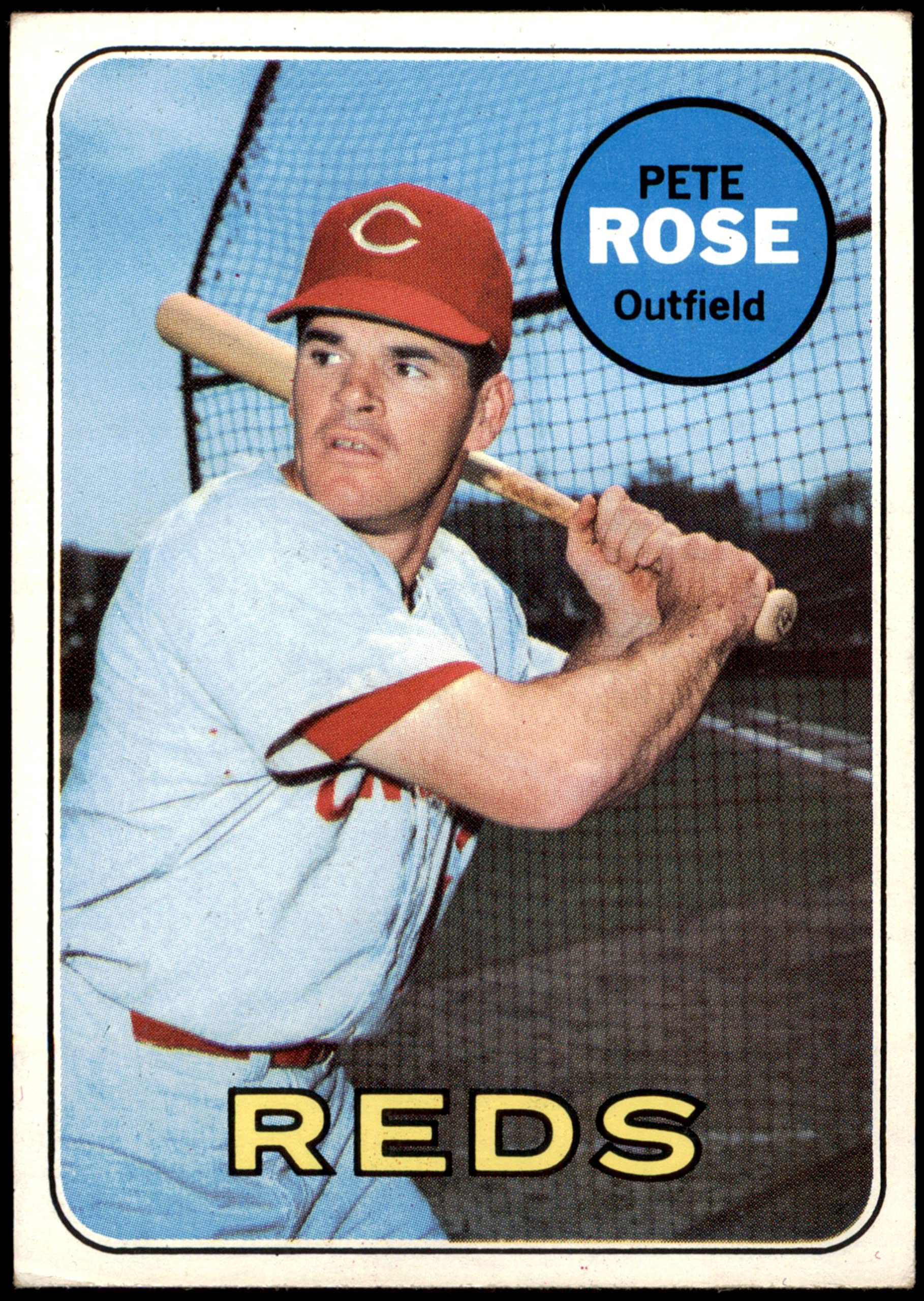 1969 Topps # 120 Pete Rose Cincinnati Reds (Baseball Card) VG/EX+ Reds