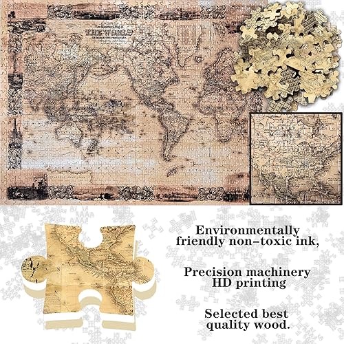 Miniatura 9 de Bristlegrass Rompecabezas de madera de 500 piezas de pinturas famosas de Van Gogh, camino con ciprés y estrella, regalos de arte, coleccionables,