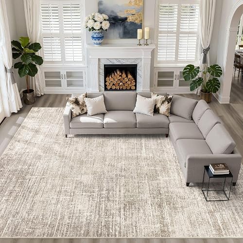 LOONGRUG LOONGRUG 10x14 Area Rugs Washable Large Neutral Modern Living Room