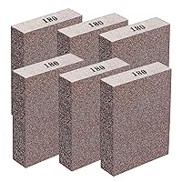 Vista 2 de 6 esponjas de lijado de grano 180 bloques finos para cepillo de olla, cepillo de sartén, lijado de metal, lijado de madera, lavable y reutilizable