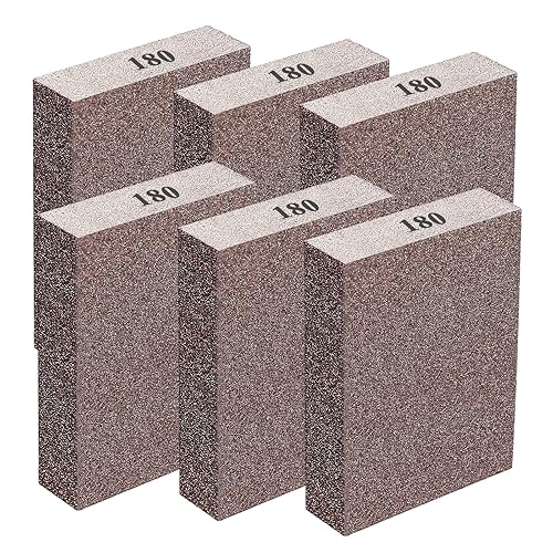 Miniatura 2 de 6 esponjas de lijado de grano 180 bloques finos para cepillo de olla, cepillo de sartén, lijado de metal, lijado de madera, lavable y reutilizable,