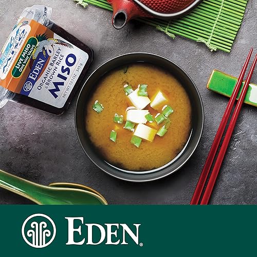 Miniatura 3 de Eden Pasta de miso orgánica de cebada y arroz integral, Mugi y Genmai, cultura viva, rica en Umami, fabricada en Japón, 12.1 oz (345 g)