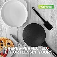 Vista 7 de NutriChef - Sartén eléctrica para crepas Placa de cocción antiadherente de 8 pulgadas con interruptor de encendido/apagado Cocina roti
