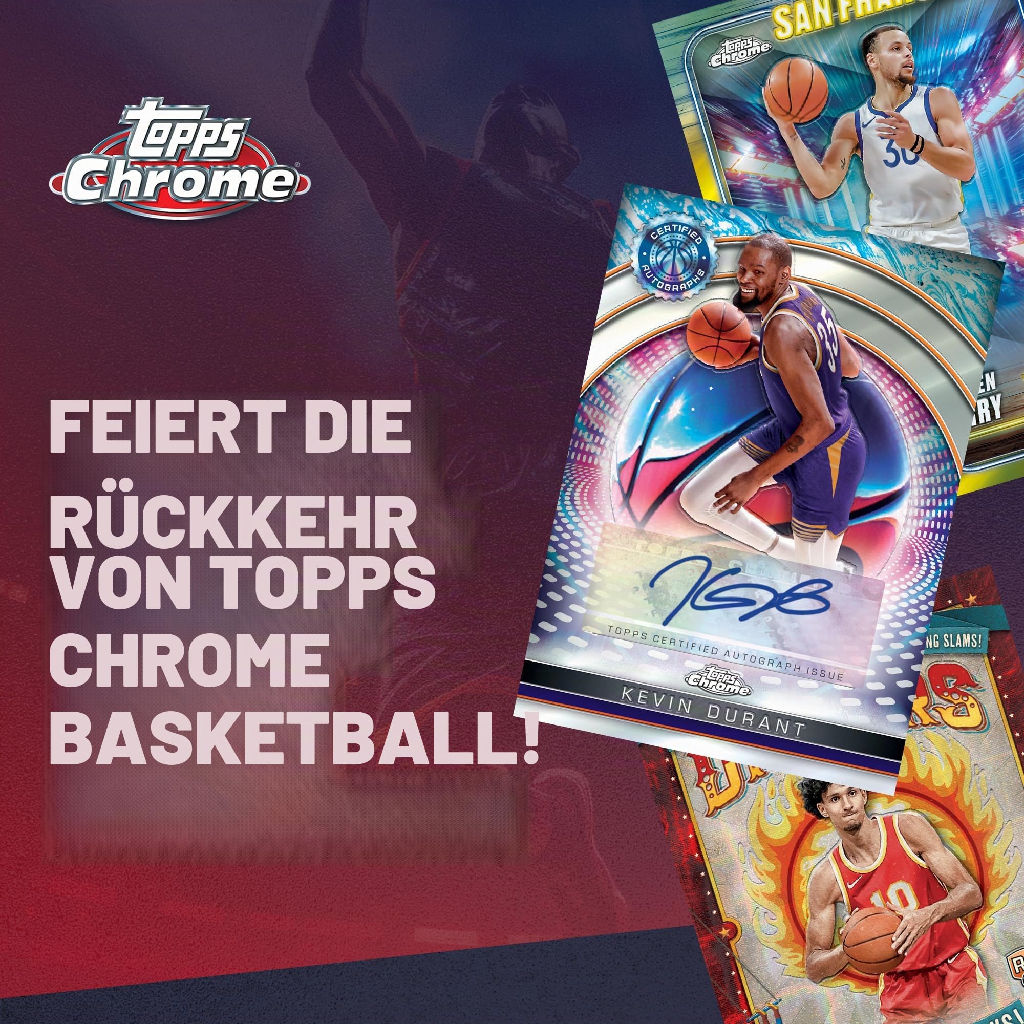 2024-25 Topps Chrom-Basketball, werksseitig versiegelt, Vorteilsbox