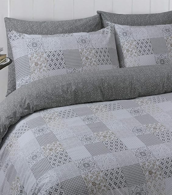 Linen Zone - 100% Pure Cotton Printed Reversible Duvet Quilt Cover Set, Double - Marrocoas