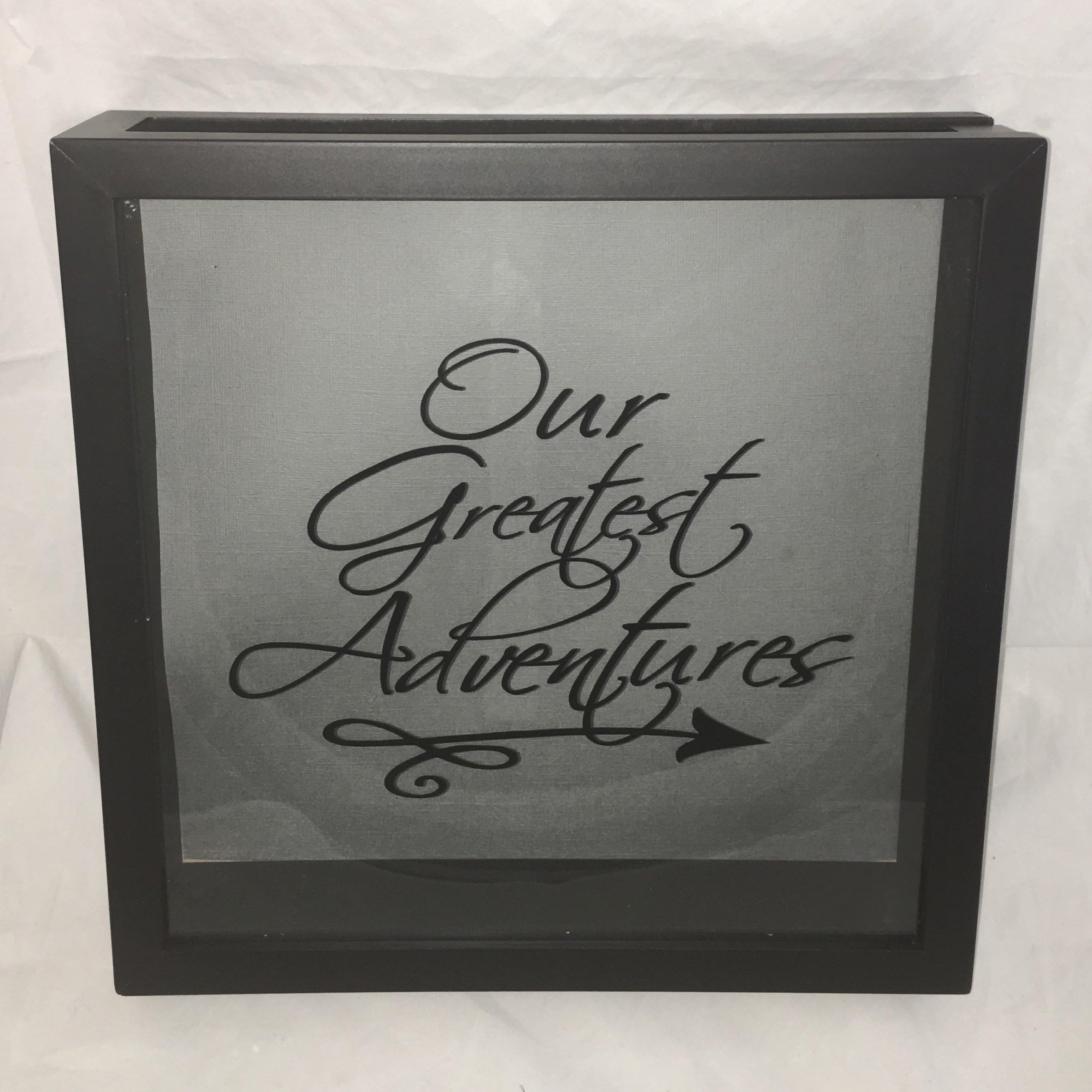 12x12 Ticket Stub Holder, Admit Two Keepsake and Souvenir Display, Wedding or Anniversary Gift (Our Greatest Adventures)