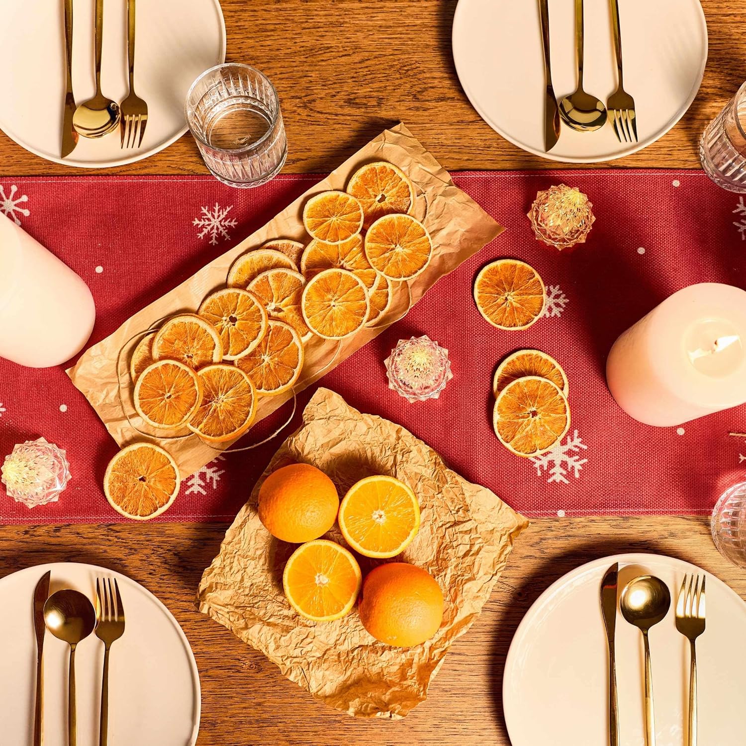 Dried Oran Slices, Cotail Garnishes for Drinks, Dried Fruit