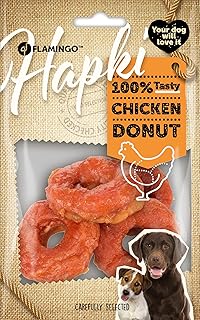 Flamingo Leckerli Hund – Donut mit Huhn – 95g – knuspriger Hundesnack – ohne Zuckerzusatz product image