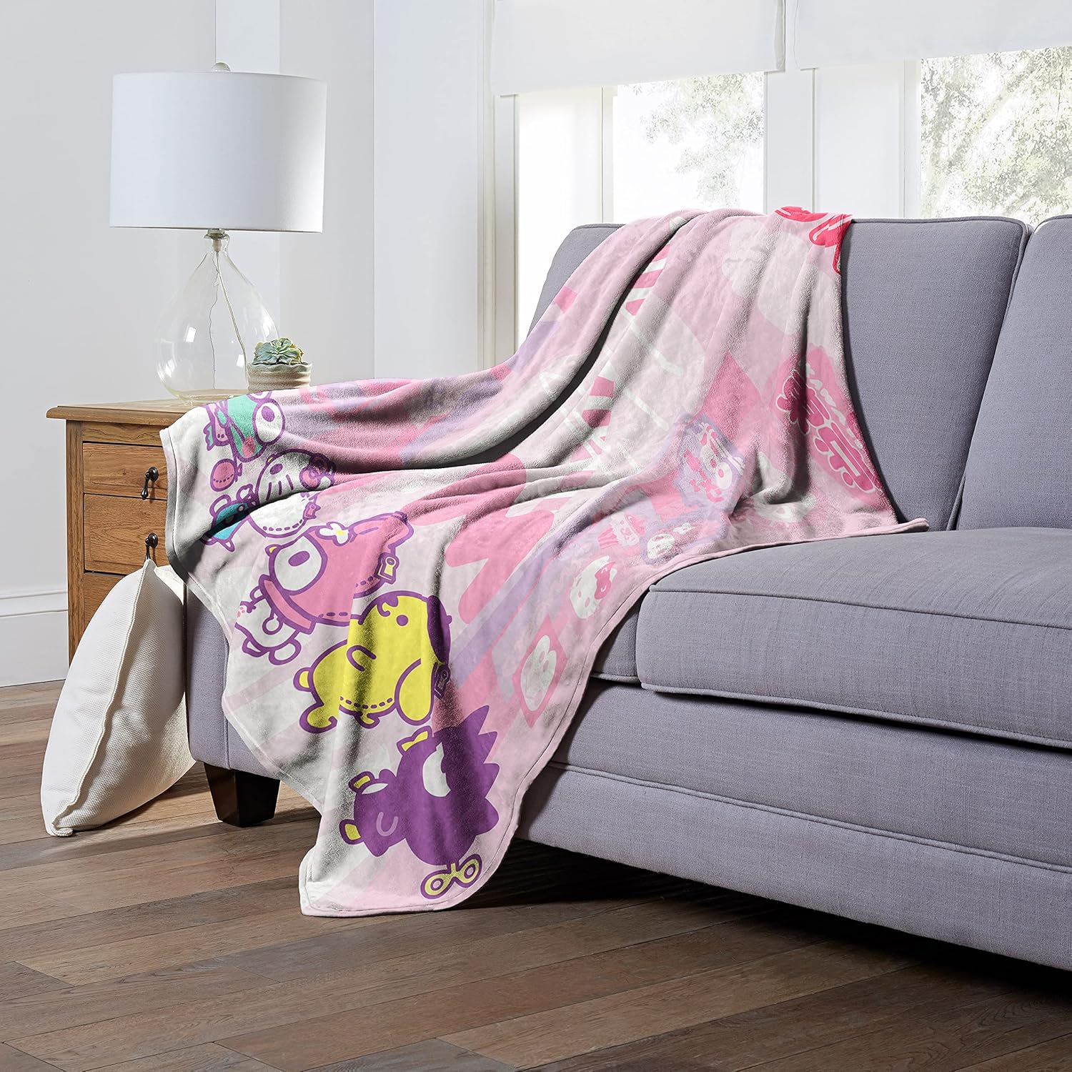 Northwest Hello Kitty Silk Touch Throw Blanket, 50" x 60", Kawaii Tokyo