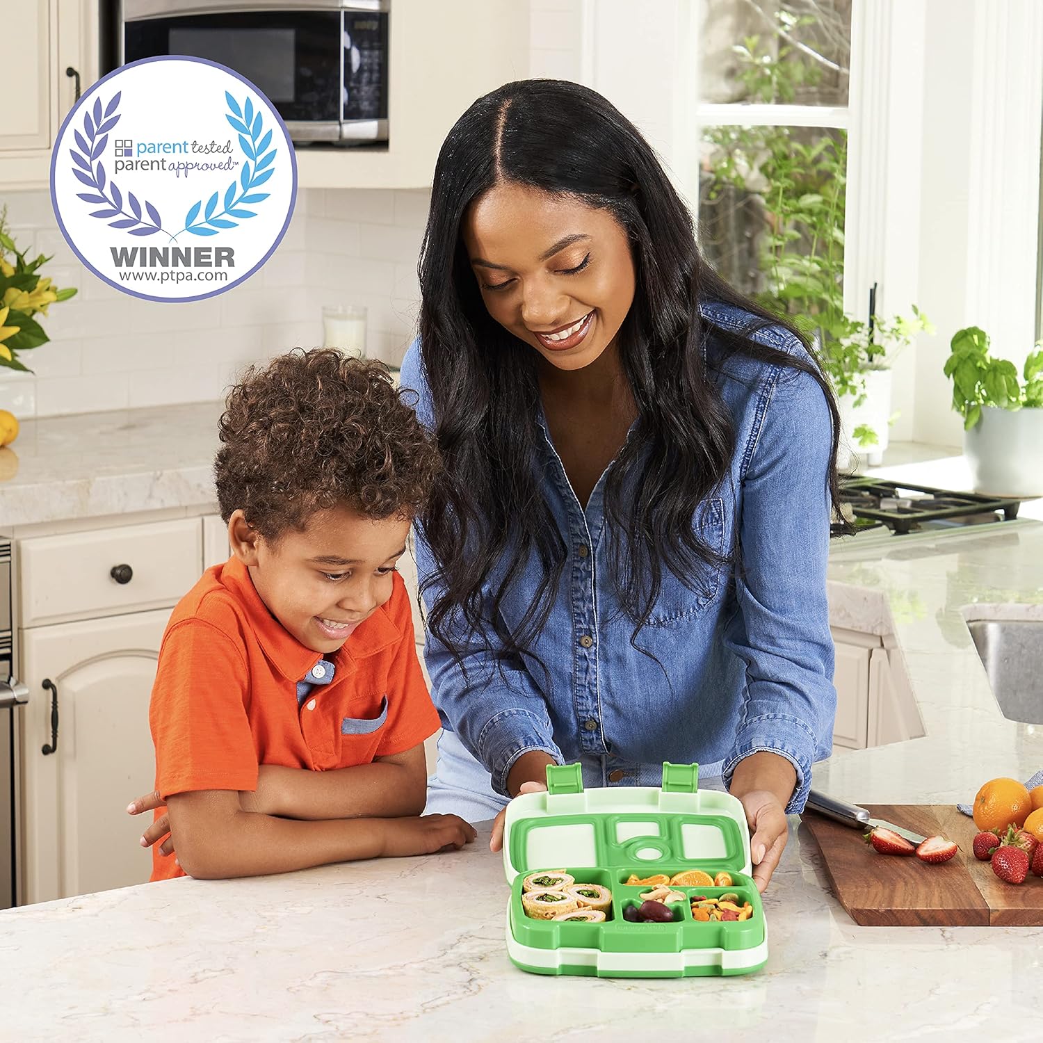 Bentgo® Kids Children’s Lunch Box - Leak-Proof, 5-Compartment Bento-Style Kids Lunch Box - Ideal Portion Sizes for Ages 3 to 7 - BPA-Free, Dishwasher Safe, Food-Safe Materials (Green): Home & Kitchen