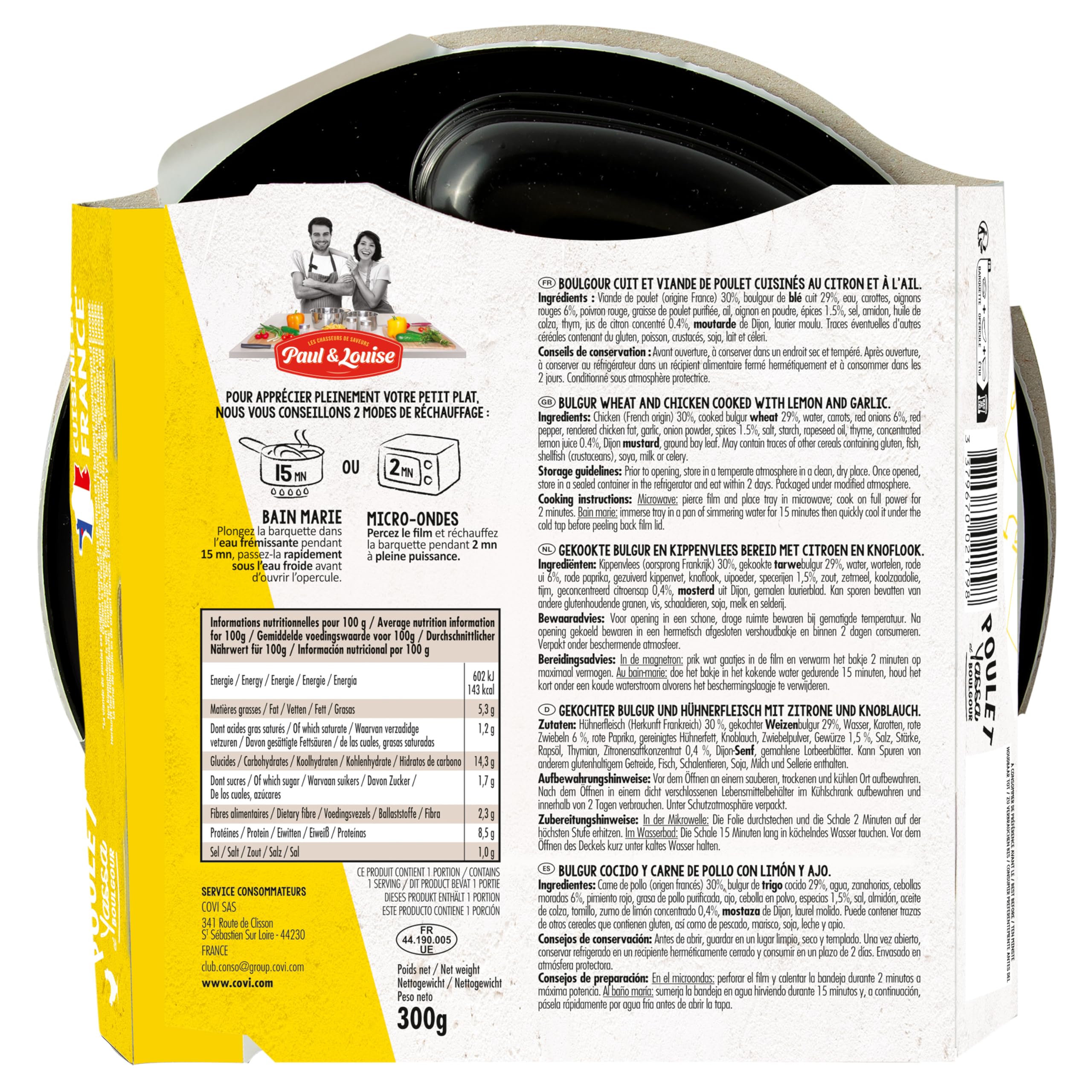 Box Découverte Paul & Louise – 8 plats cuisinés - Recettes Exotiques - Longue Conservation - Viande Origine France - Prêt en 2 Minutes - Box repas - Pratique