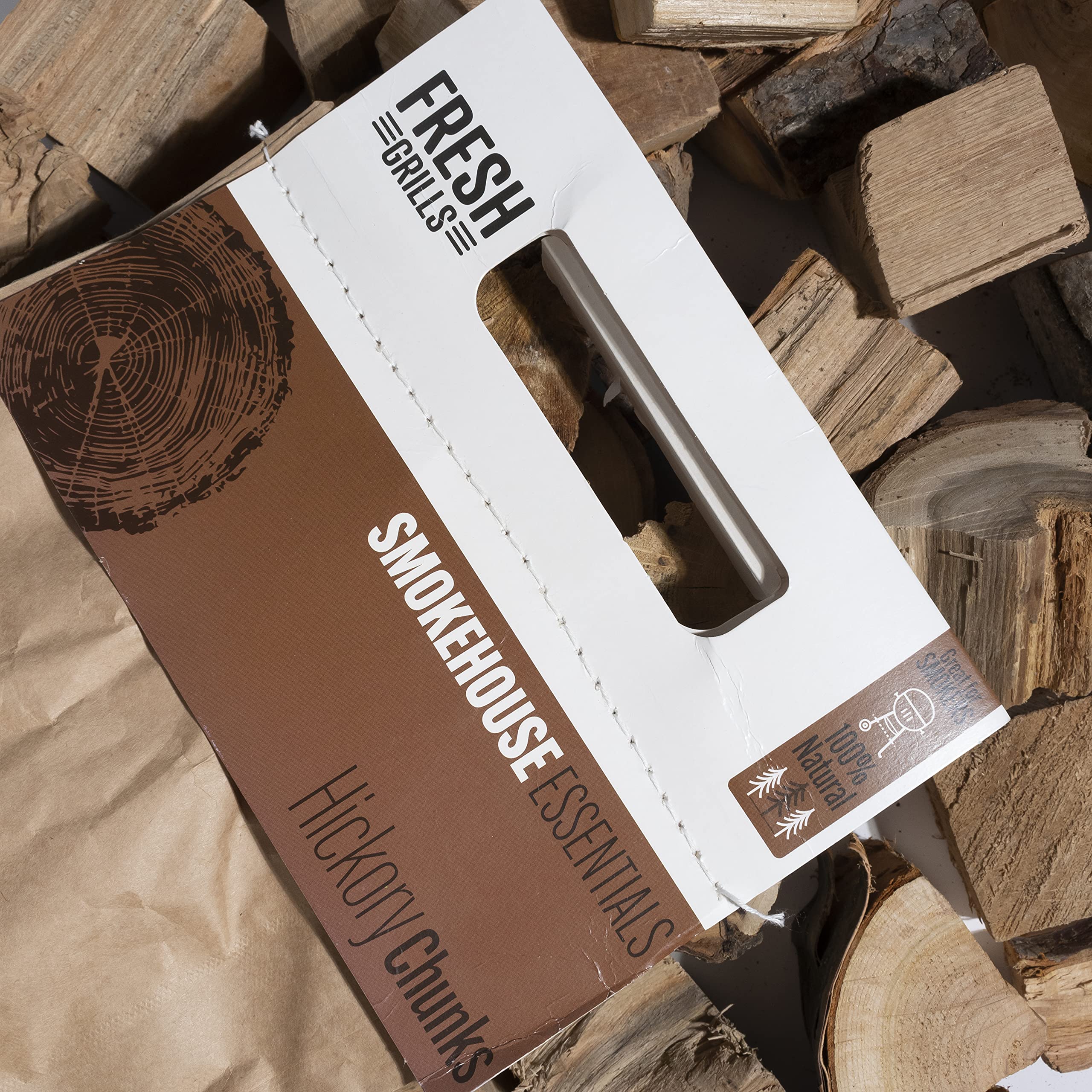 Fresh Grills Fumoir en bois de cerisier 5 L (1,5 kg) - 100 % bois naturel pour four à pizza, barbecue Kamado, fumoir - Riche saveur fumée - Faible humidité, haute chaleur - Emballage respectueux de