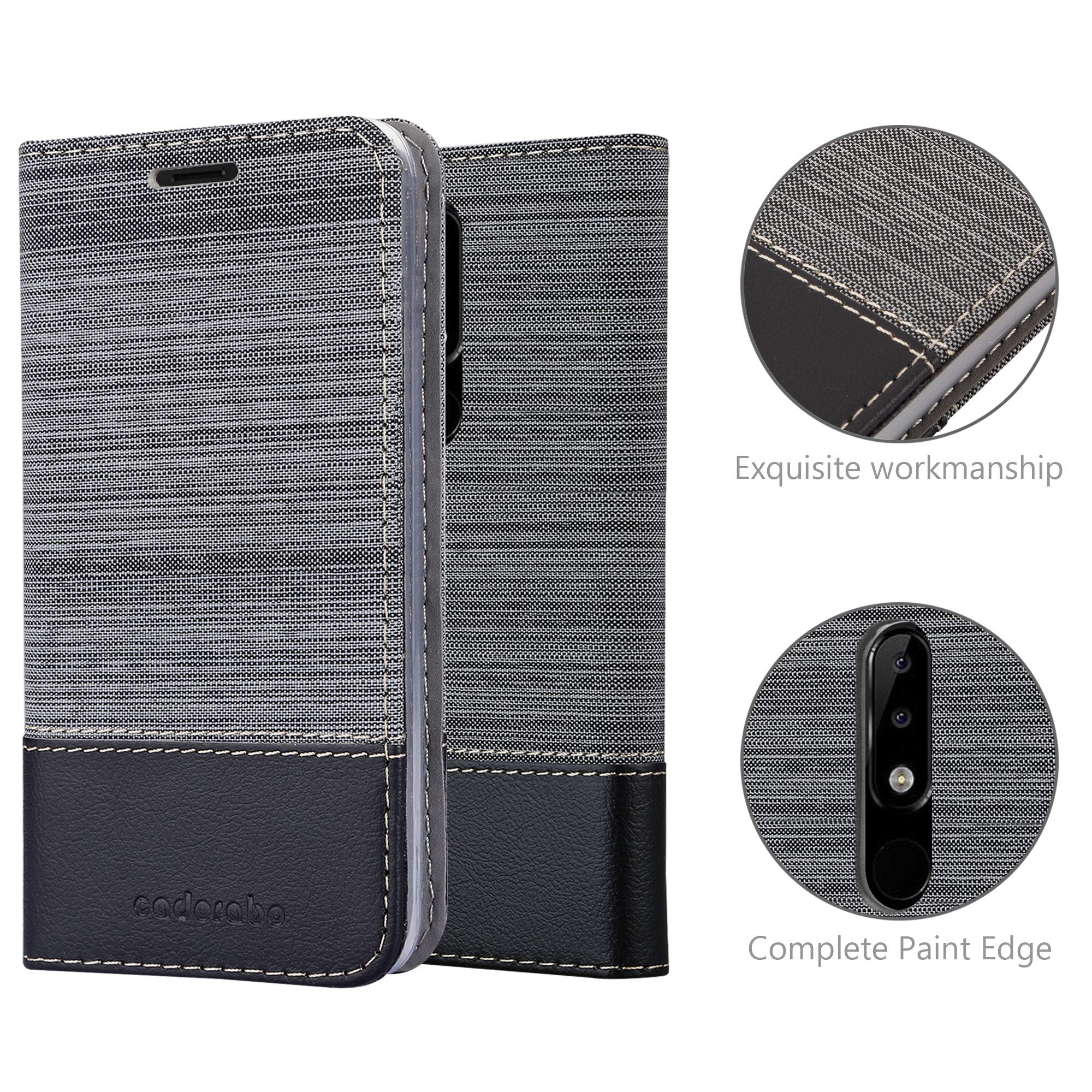 Cadorabo Custodia Libro Portafoglio Per Nokia 1 Plus, Grigio Chiaro E Marrone, Con Vani Carte, Funzione Stand E Chiusura Magnetica