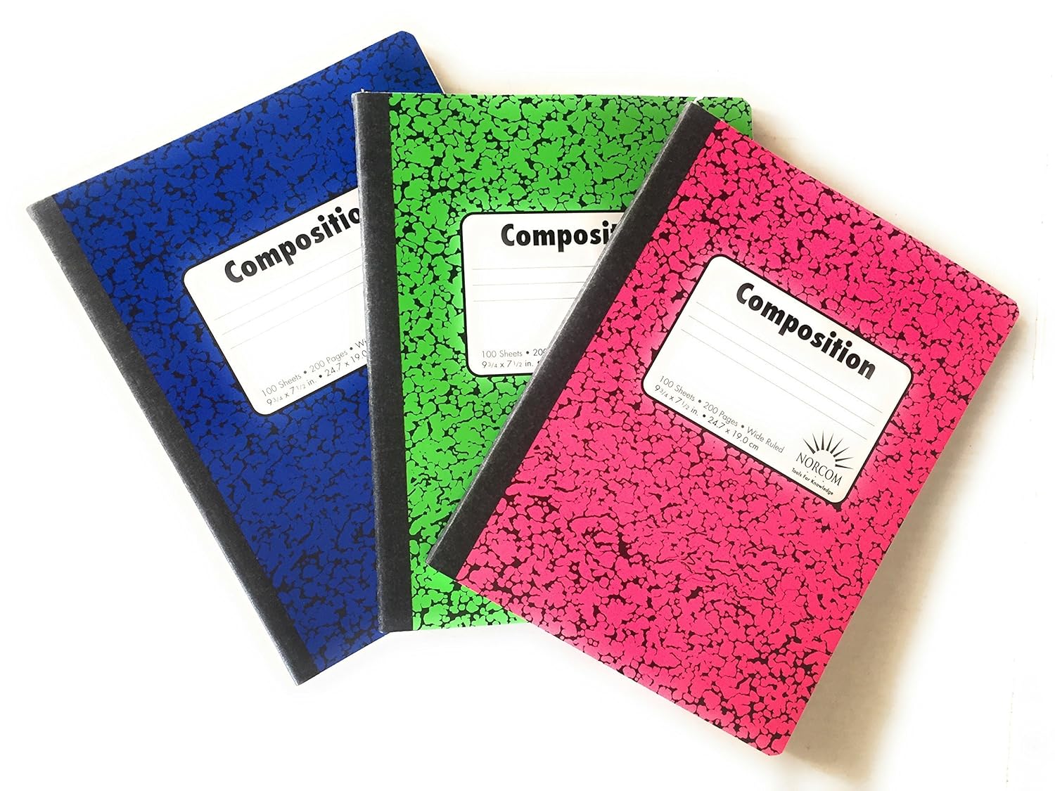 100Sheet Composition Book, Wide Ruled Pack of 3 Amazon.co.uk Stationery & Office Supplies