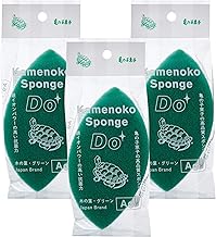 Kamenoko Tawashi Nishio Shoten Kamenoko Sponge Do, Tree Leaf Shape, Green, Set of 3