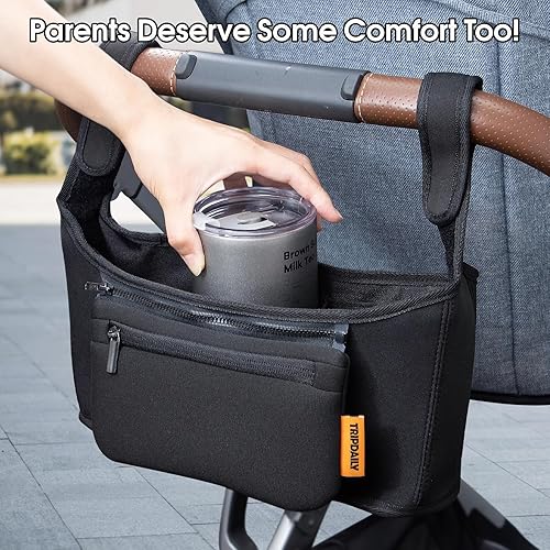 Miniatura 2 de Bolsa organizadora para padres, organizador de cochecito para Uppababy Vista, Cruz, Minu, carrito de cochecito con soporte para tazas, bolsillo con